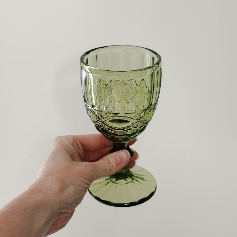 Green Garden Wine Glass.