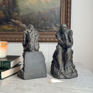 Vintage Resin The Thinker bookend pair