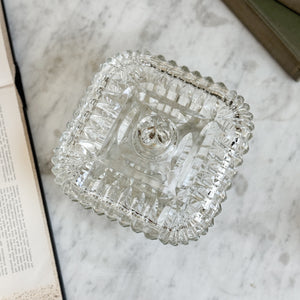 Vintage glass lidded dish.