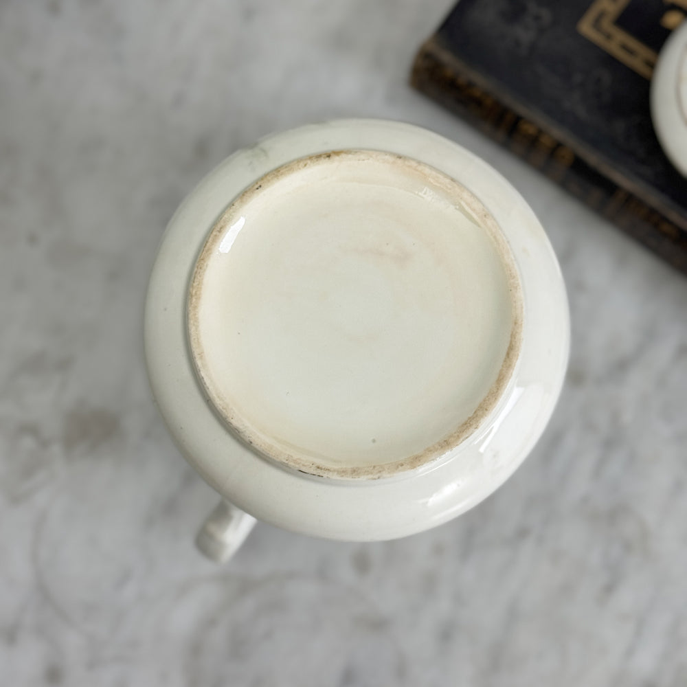 Vintage white ceramic sugar bowl