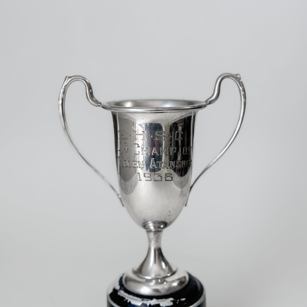 Vintage 1938  Jr champion silverplate trophy