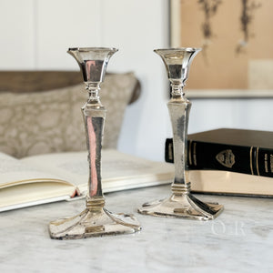 Vintage Silver Taper Pair