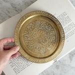 Vintage Etched Brass Tray.