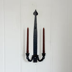 Vintage Cast Iron Taper Candle Sconce