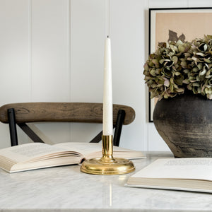 Vintage Brass Taper- Round base.