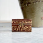 Vintage wooden mini card box
