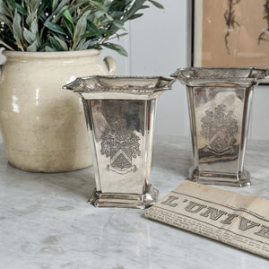 Vintage Silver Plate Vase.