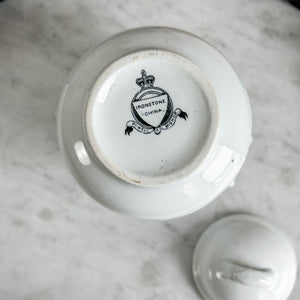Antique Ironstone Sugar Bowl