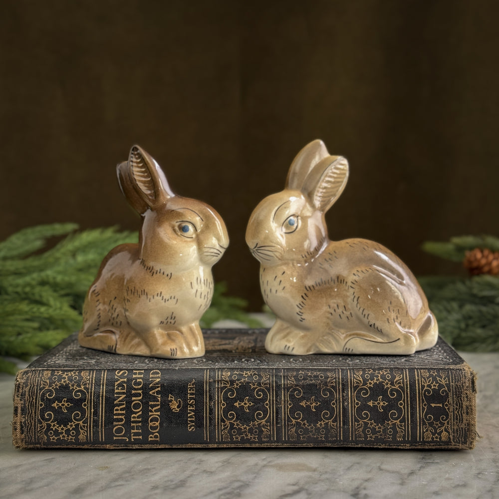 Vintage Polish Ceramic Bunnies.