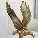 Vintage Brass Eagle on Marble Base