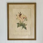 Vintage Gold Floral Art Print.