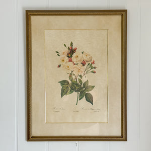 Vintage Gold Floral Art Print.