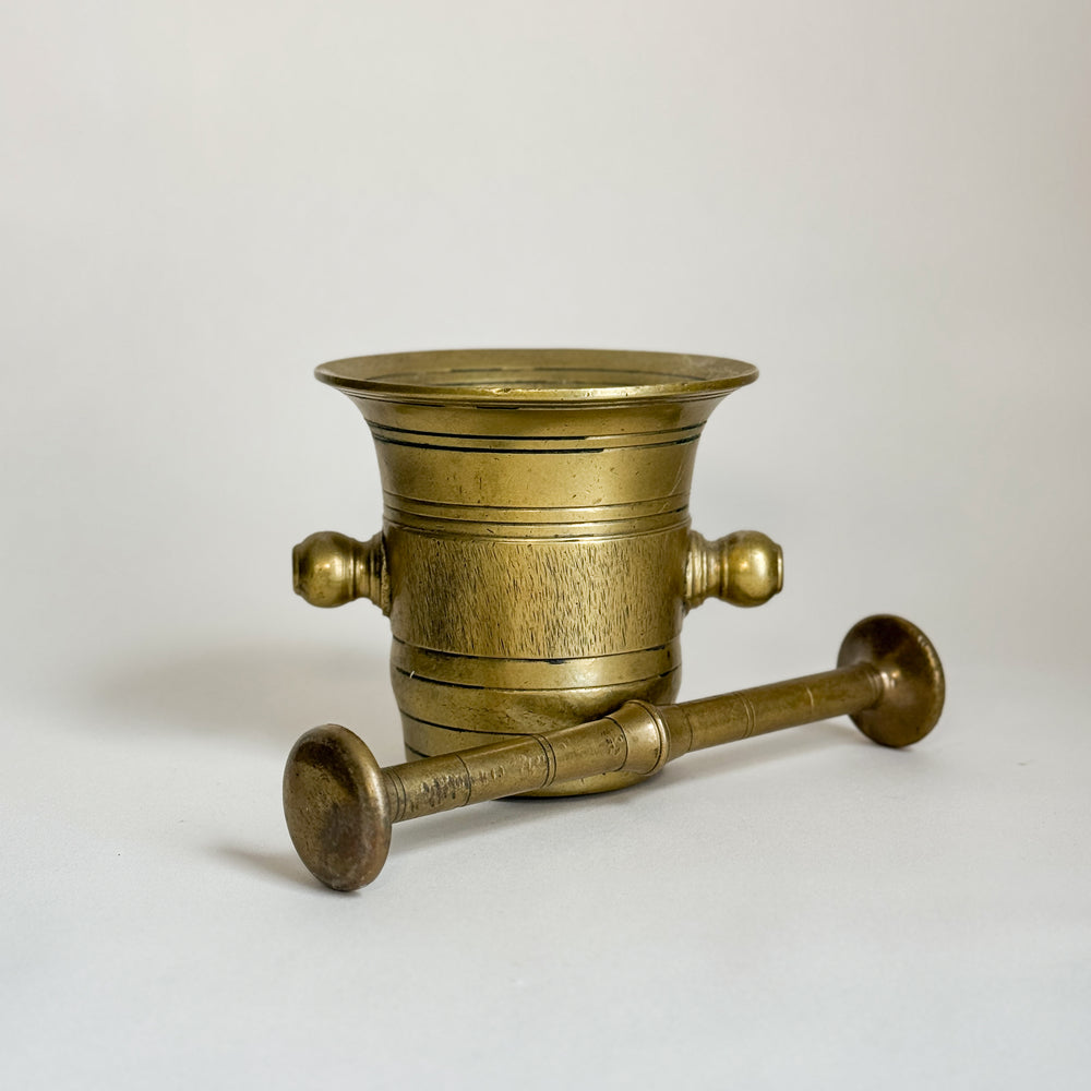 Vintage Brass Mortar and Pestle.