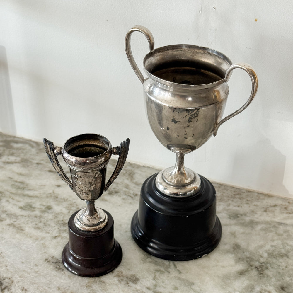 Vintage Silver Trophy Pair