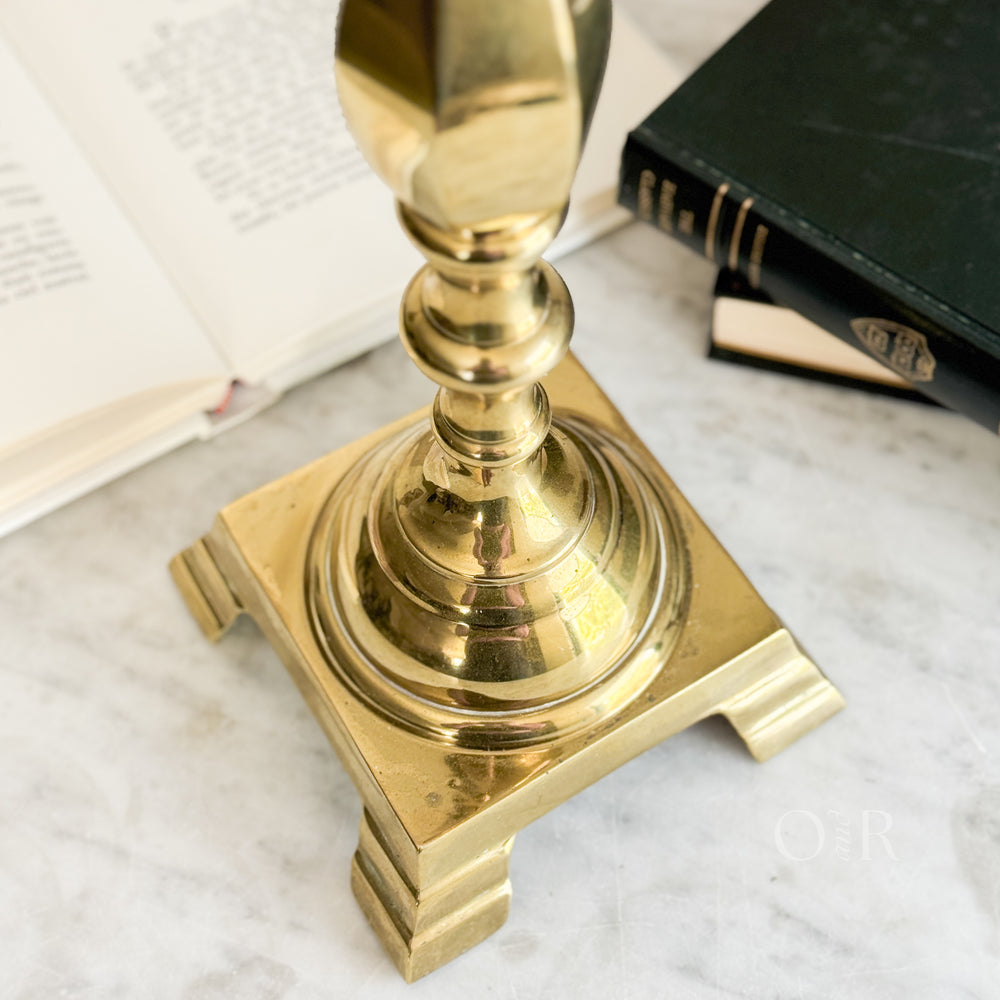 Vintage Large Brass Single Taper