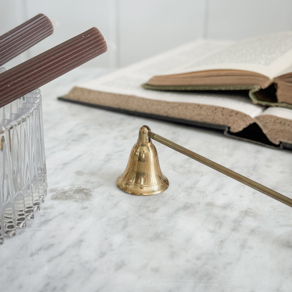 Vintage brass candle snuffer