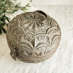 Vintage brass round lidded box.