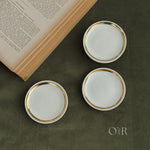 Vintage Ironstone Dish with Gold Rim