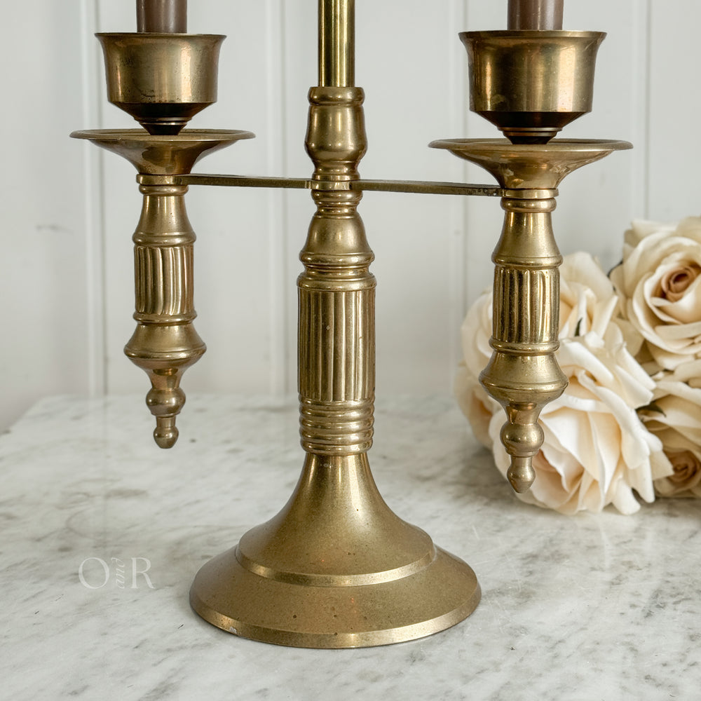 Vintage Brass Double Taper Holder