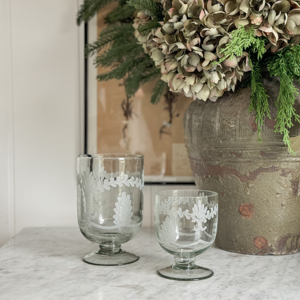 Frosted Laurel Urns