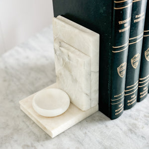 Vintage alabaster book end pair.