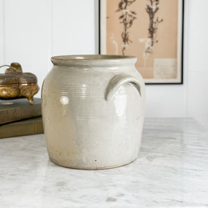 Antique Cream Confit Pot VI - FRANCE