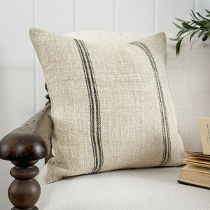 Trent Charcoal 20" Grainsack Pillow Cover