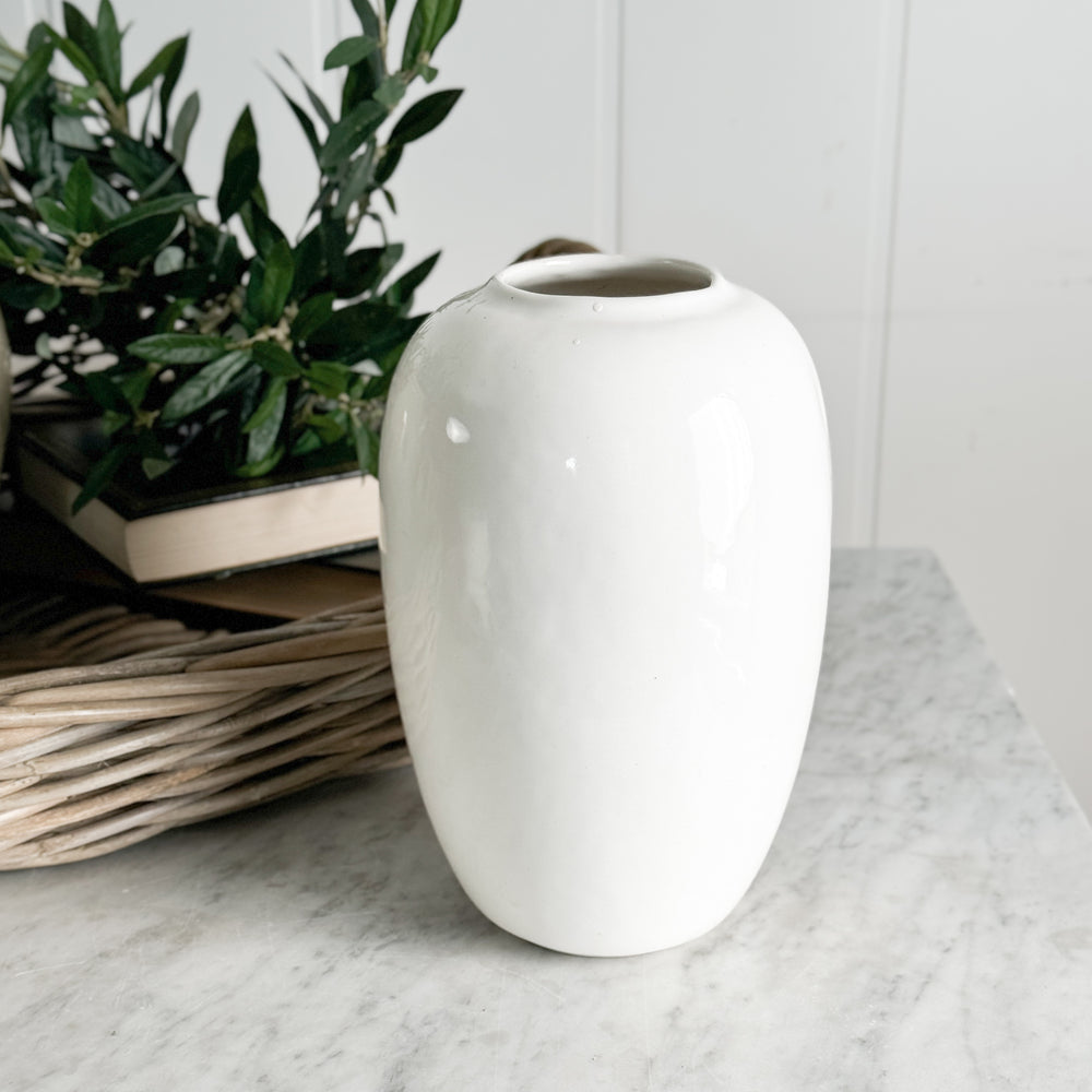 Vintage White Vase.
