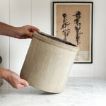Vintage Cream Wide Stoneware Crock