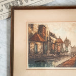 Vintage 1973 European city limited edition print.