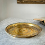 Vintage brass Ponja Thali tray