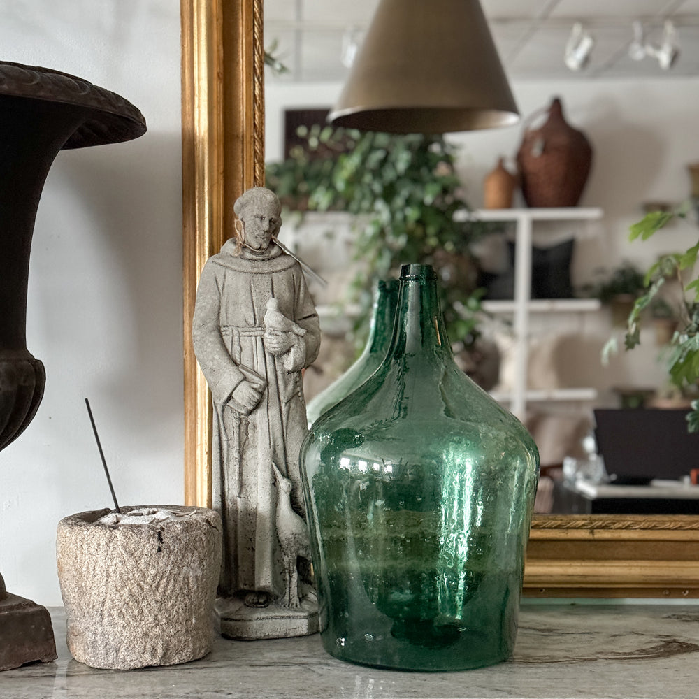 Vintage Large Green Demijohn.