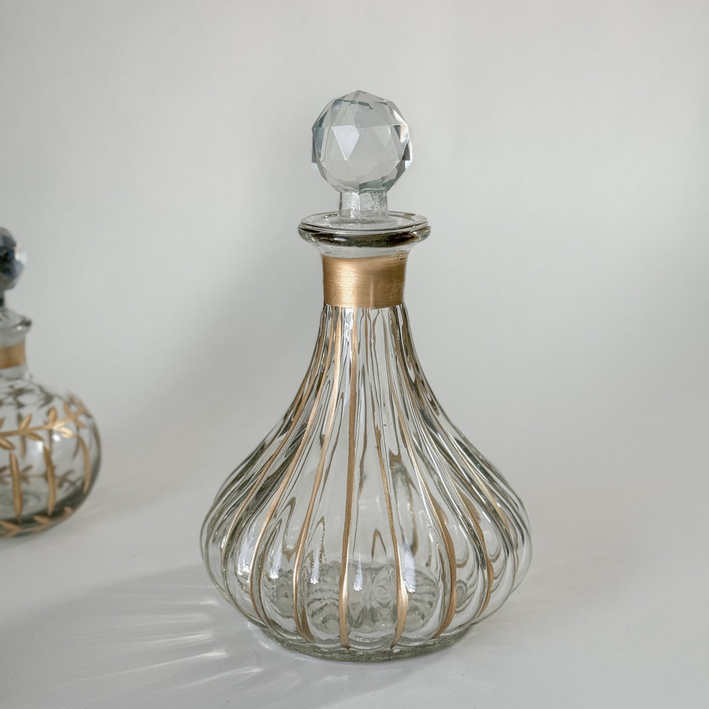 Golden Etched Apothecary Bottles