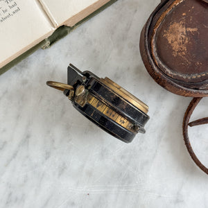Vintage Metal Compass in Leather case