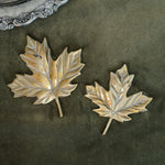 Vintage Brass Maple Leaves