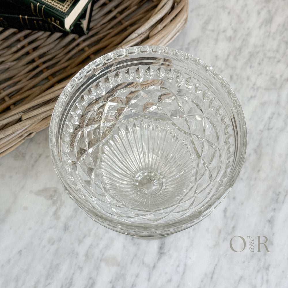 Vintage Glass Pedestal Vase