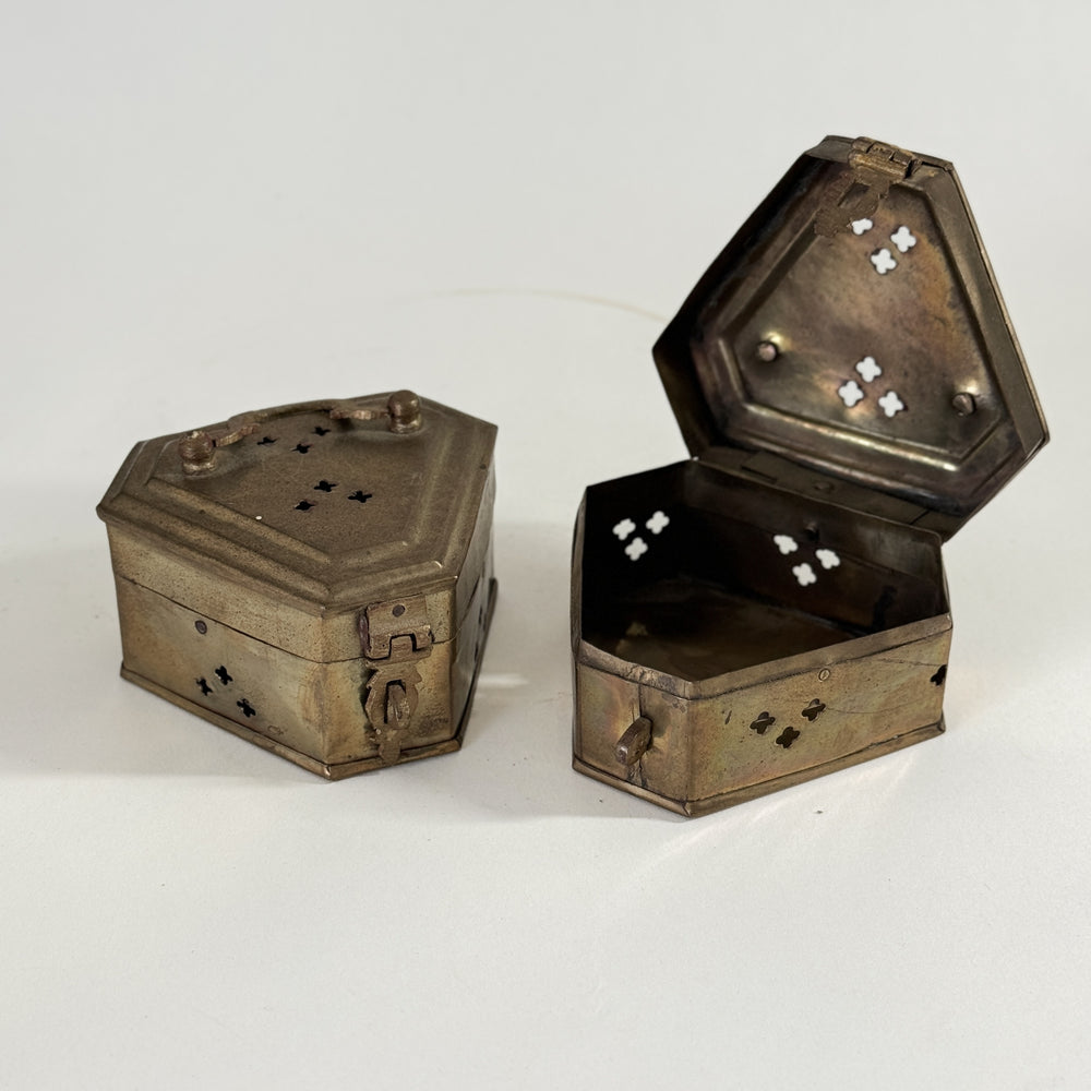 Vintage Brass Cricket Box