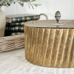 Vintage Brass lidded acorn box