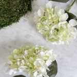 Faux Cream White Hydrangea Stem.