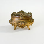 Vintage brass jewellery casket
