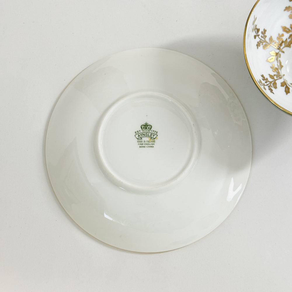 Vintage Green China Teacup and Saucer.