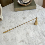 Vintage brass snuffer triangle head.