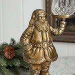 Gold Santa Candle Holder Figurine w/ votive