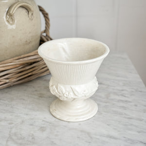 Vintage Cream USA pottery urn