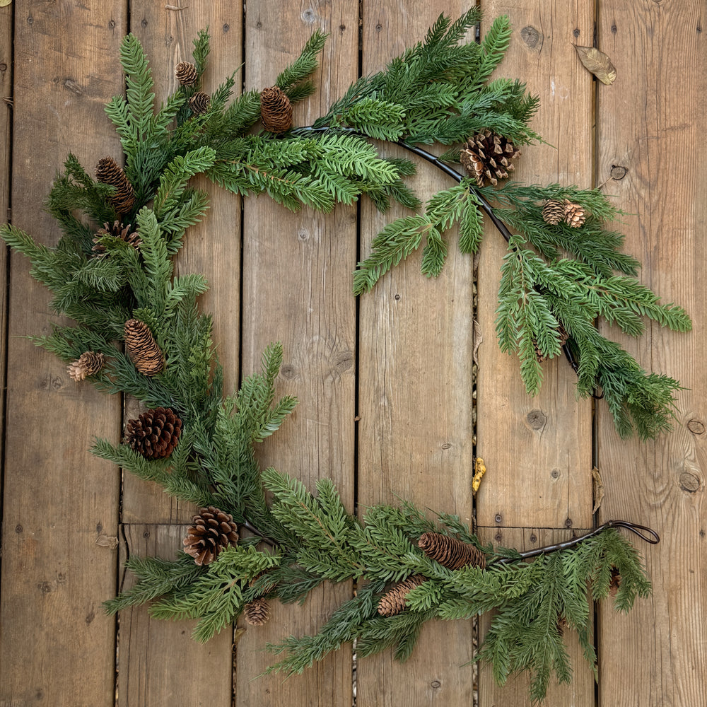 Mixed Pinecone Garland.