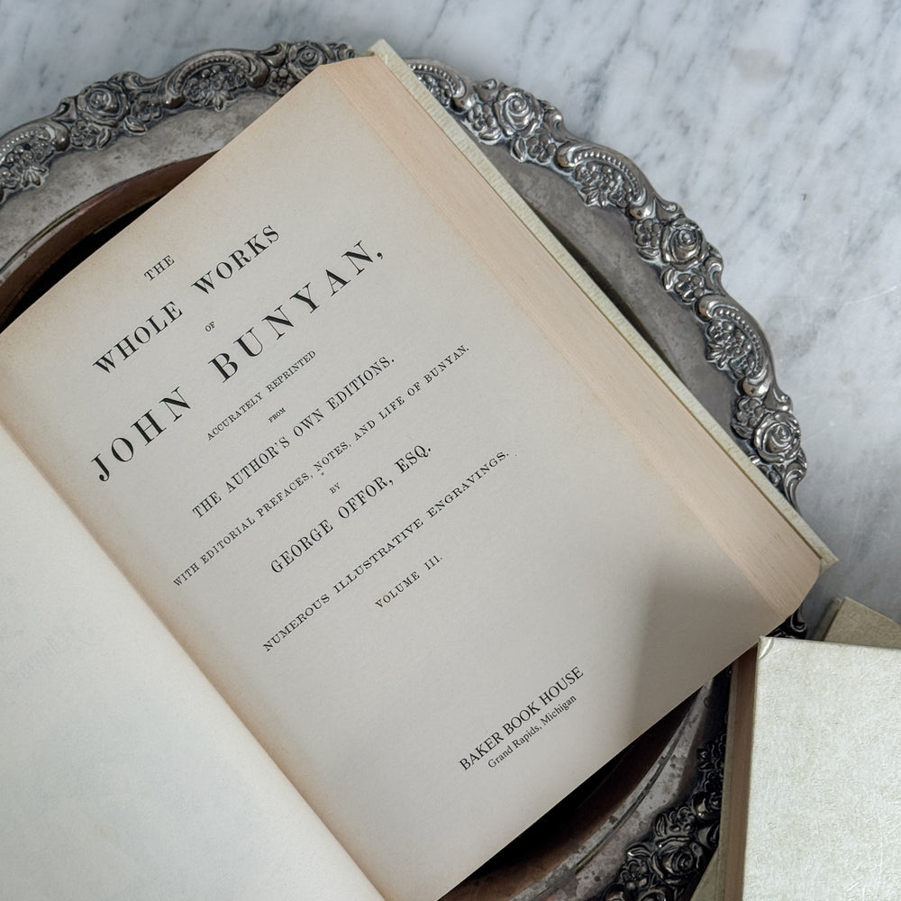 Vintage Green Book- The Works of John Bunyan