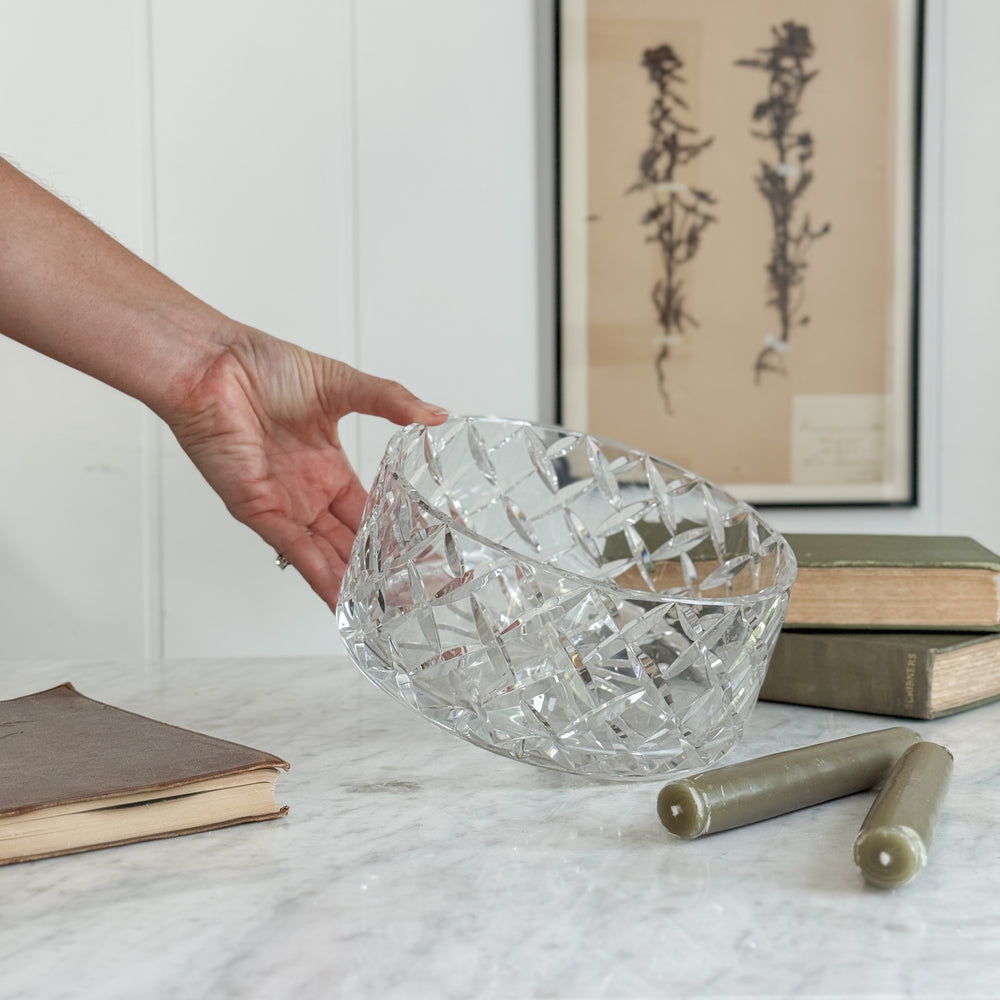 Vintage Low Crystal Cut Bowl