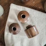 Antique England Brown Stoneware Ink well