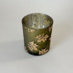 Olive golden leaf votive.