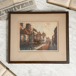 Vintage 1973 European city limited edition print.